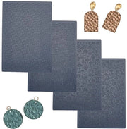 Set di Pellucoli in Polimero - 4 pezzi - Materiale Riciclabile - Orecchini DIY - Varie Texture - Dimensioni 99x148 mm - Matrici in Pasta di Modellazione