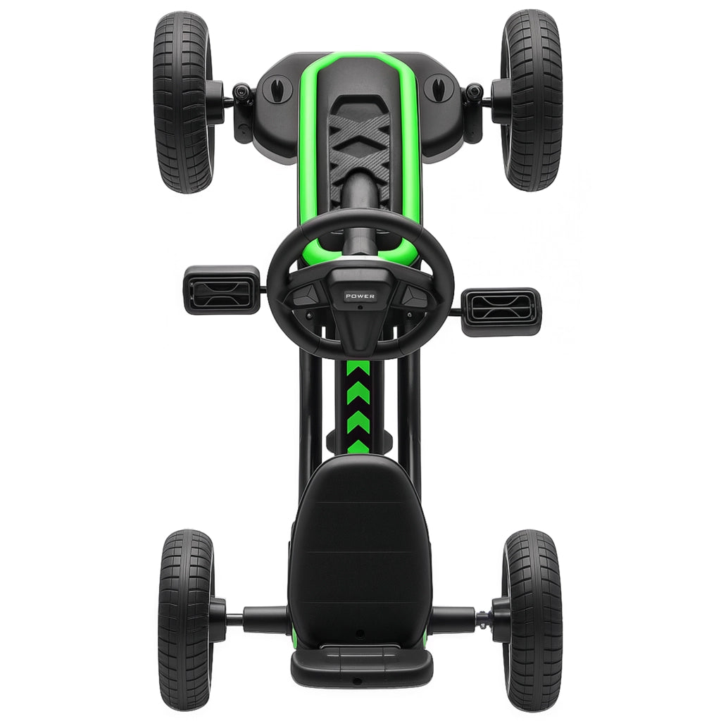 Pedal Car con Ruote Antiscivolo in EVA ¨C zephmum ¨C Verde per Bambini 2-5 Anni