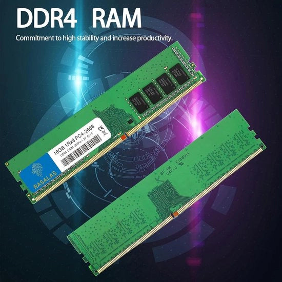 Aggiornamento RAM Desktop 16 GB 2666 MHz DDR4 PC4-21300 Non ECC Non Bufferato 1.2V CL19 1Rx8 Singola Riga 288 Pin
