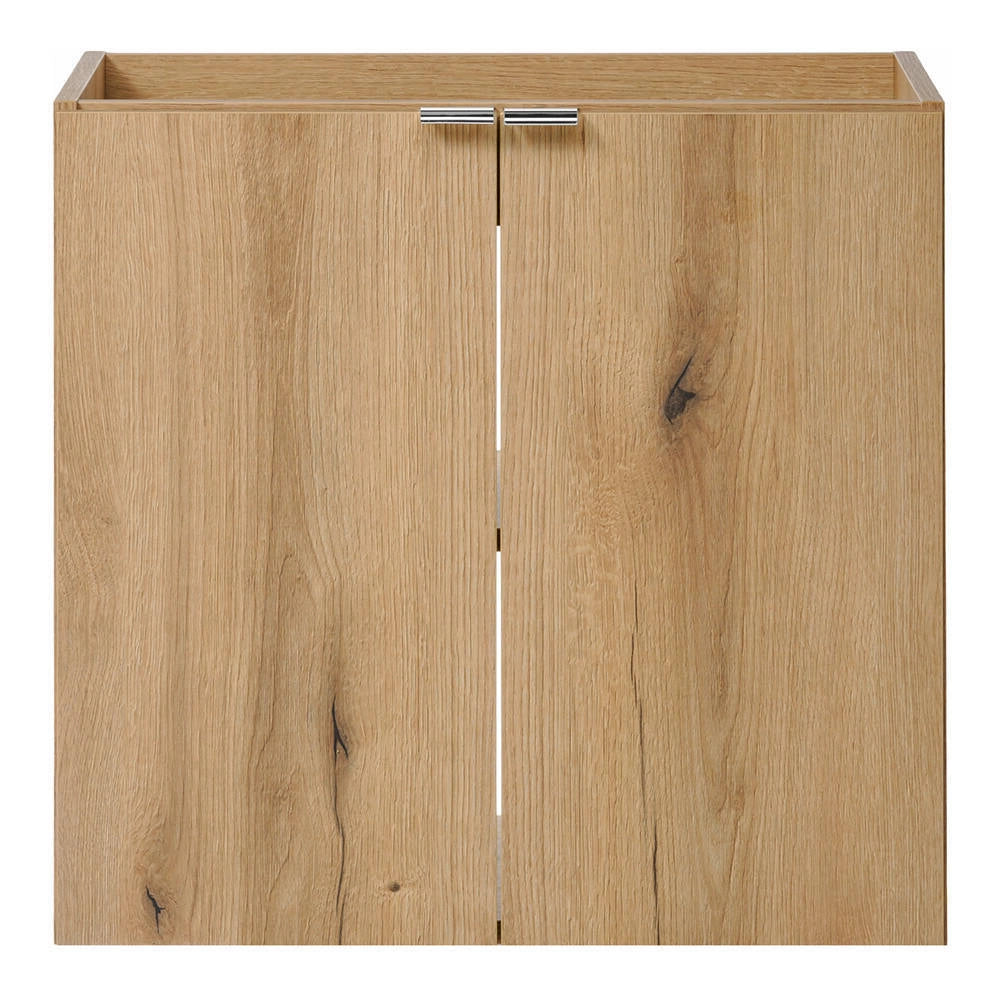 Mobile Pensile Sottolavabo Newport a 2 Ante con Lavabo Rotondo - Effetto Rovere [en.casa]