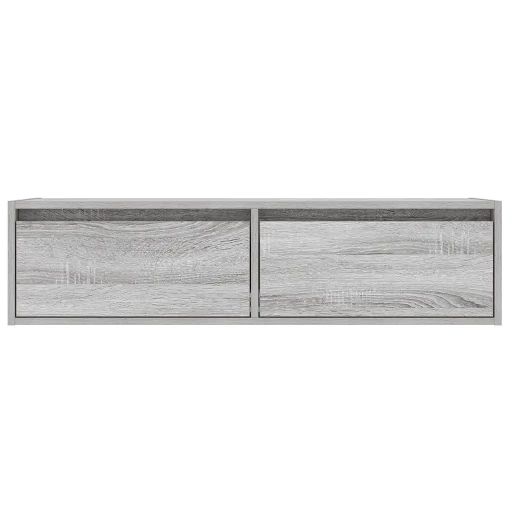 vidaXL Mobile Porta TV con Luci LED Grigio Sonoma 100X35,5x25 cm