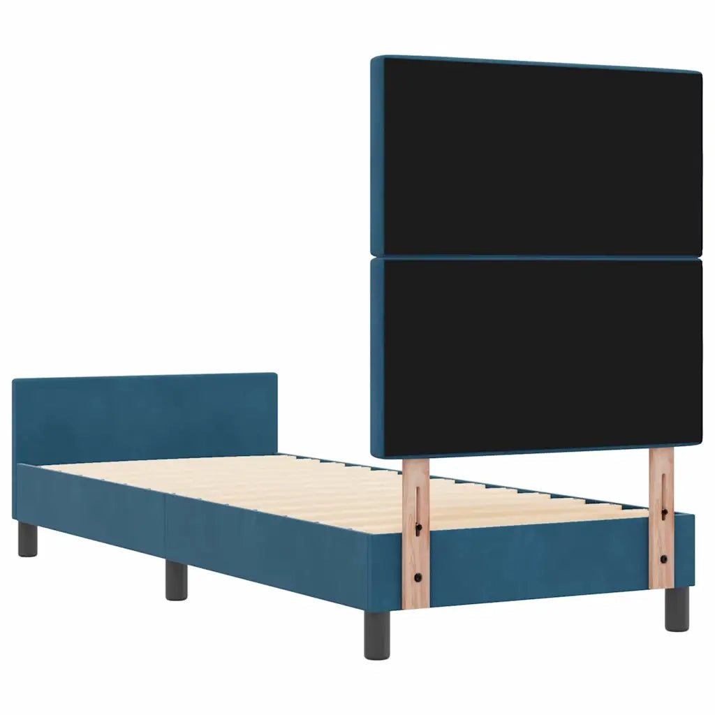 Letto a molle con testiera Blu Scuro 80 x 200 cm Velluto 3344841