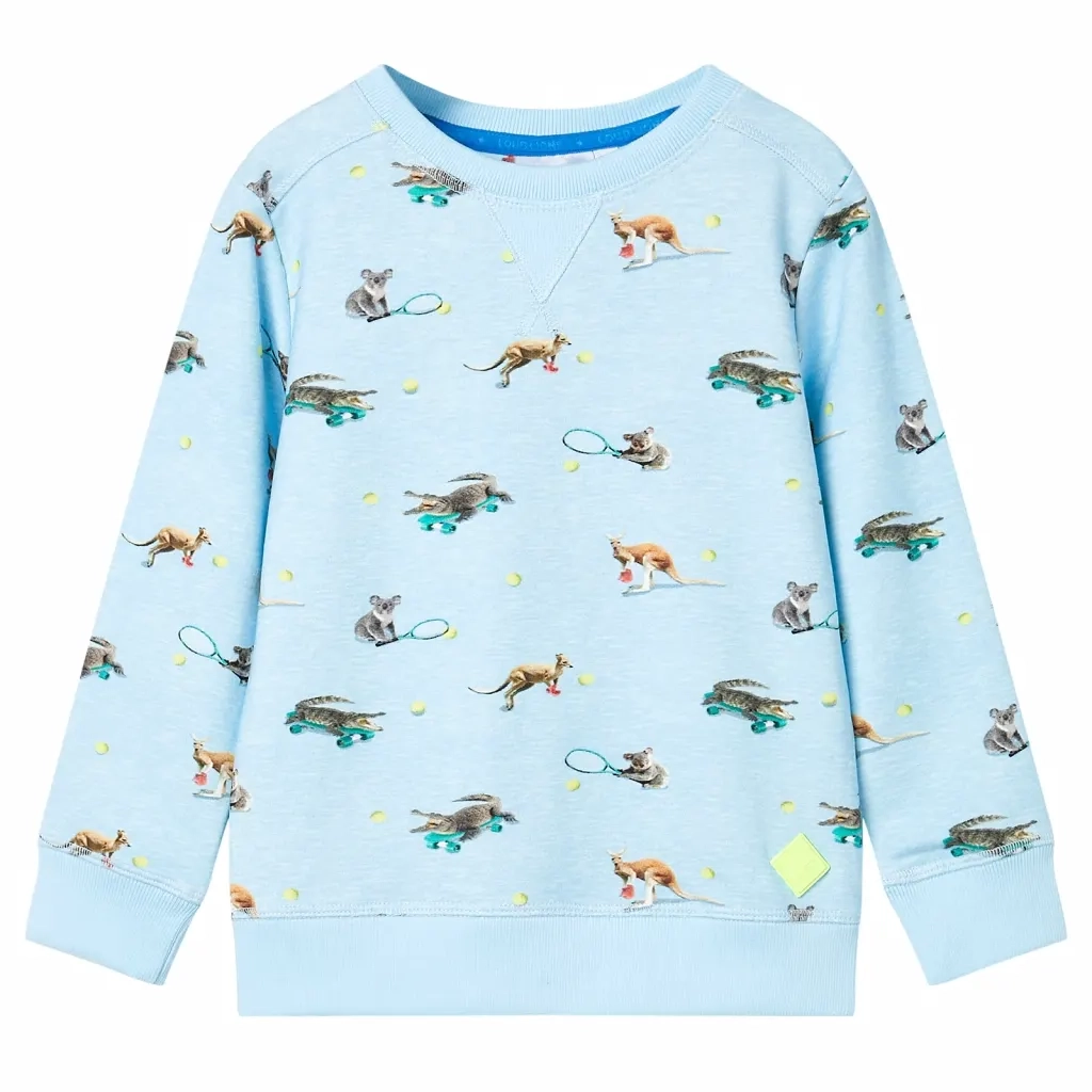 Felpa da Bambino Azzurro MÃ©lange 104