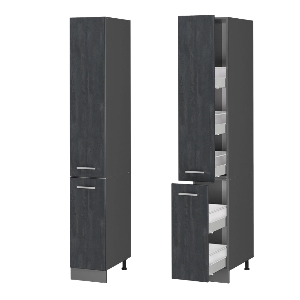 Vicco Armadio da farmacia Calcestruzzo nero 30 cm