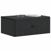 Set di 2 Comodini | Armadio da Notte | Mobiletto da notte a muro Nero 49 x 34,5 x 20 cm
