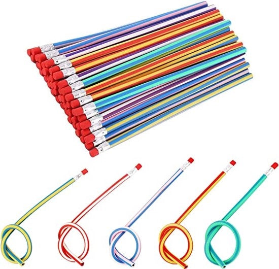 Bendy potloden flessibili, matite flessibili magiche per bambini, flexible bendy matite 45
