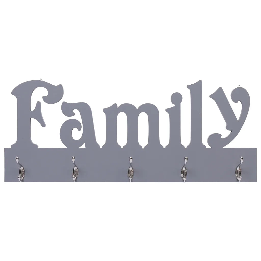 Appendiabiti a Muro FAMILY Grigio 74x29,5 cm CFW8216877