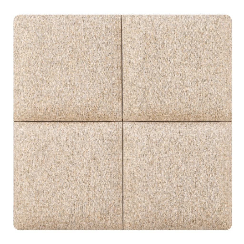 Set di 4 cuscini da parete in tessuto 30 x 30 cm beige 03_0010640