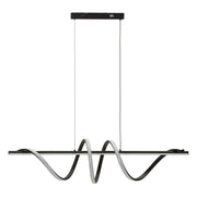 Lampadario a sospensione Spiral in metallo nero e alluminio