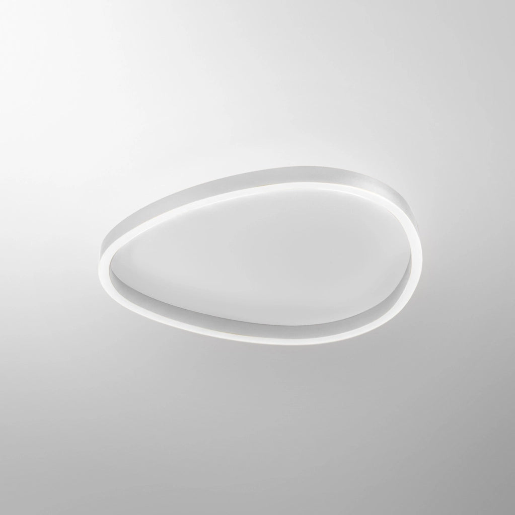 Ecaris P/M Plafoniera a Soffitto LED 60W Biemissione Dimmerabile CCT Switch 3000K/4000K in Alluminio Bianco Satinato - Gealuce