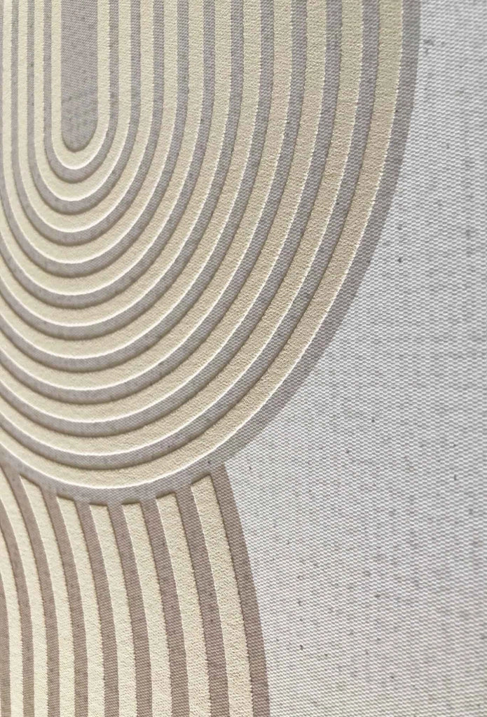 Quadro Hispanohogar in poliestere geometrico toni crema 93x63
