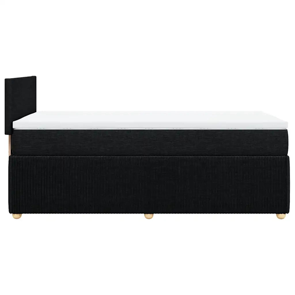 Giroletto a Molle con Materasso Nero 100x200 cm in Tessuto 3289662