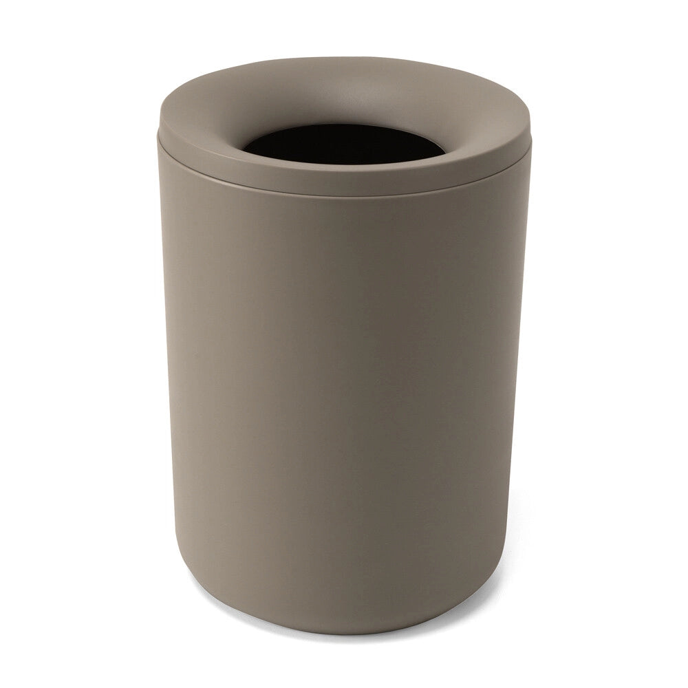 Set accessori bagno completo da 5 pezzi in plastica tortora Pop