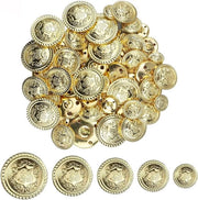 Cintura da 50 Gocce in 5 Misure per Uniformi Scuola Giacche e Borse - Bottoni Metallici con Design Affascinante Durevoli e Facili da Allacciare