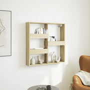Armadietto a Muro Rovere Sonoma 80x15x80 cm Legno Multistrato