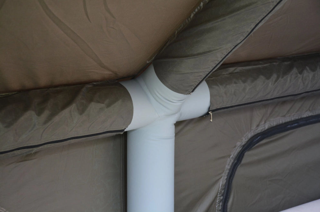 Tenda da campeggio gonfiabile per 7-8 persone 157;48 x 118;11 x 78;74 pollici; verde militare in poliestere