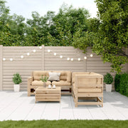 Set Divani Giardino 6 pz con Cuscini in Legno Massello di Pino 3250816