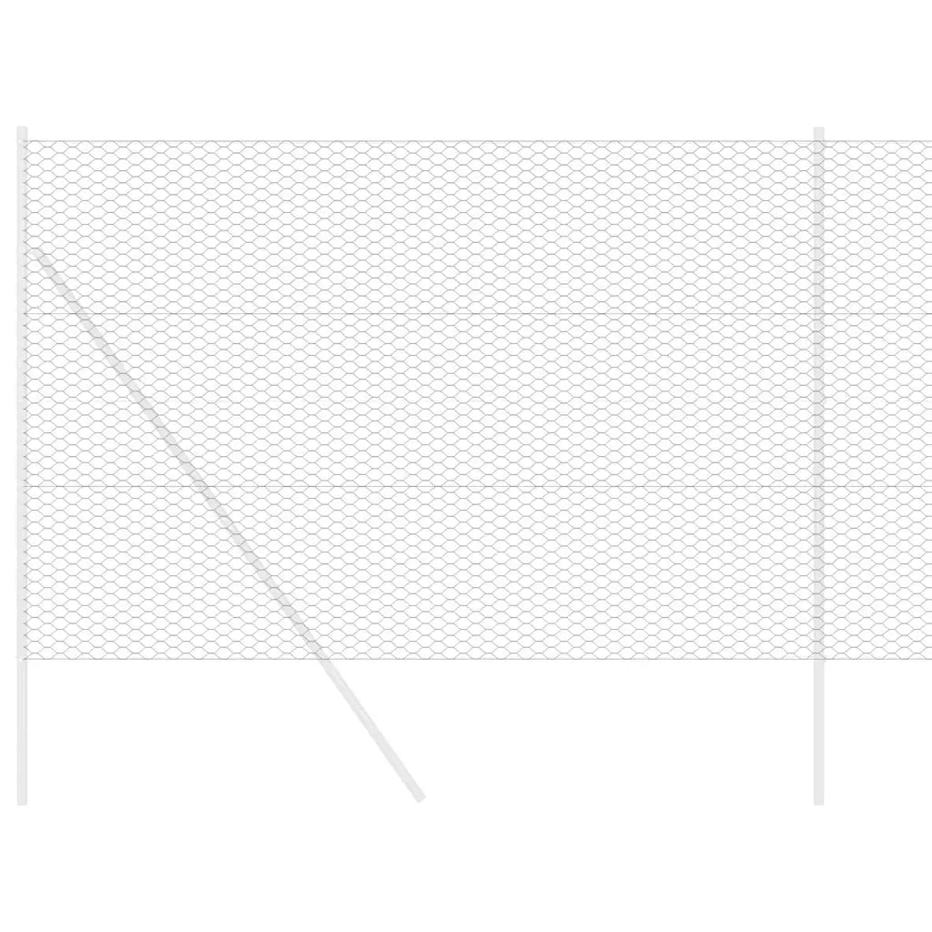 Recinzione Esagonale Grigio 1,6 x 10 m PVC 42005511