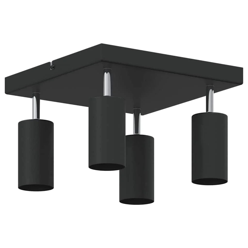 Faretto da soffitto moderno orientabile 26 x 26 x 16,5 cm in metallo nero 02_0058308