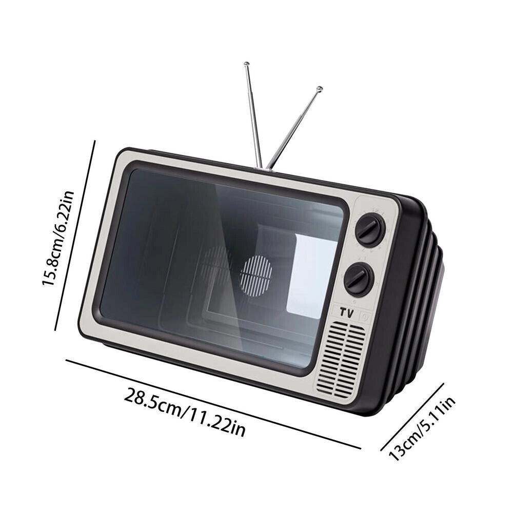 Schermo lente ingrandimento 12" per cellulare smartphone forma TV retrò