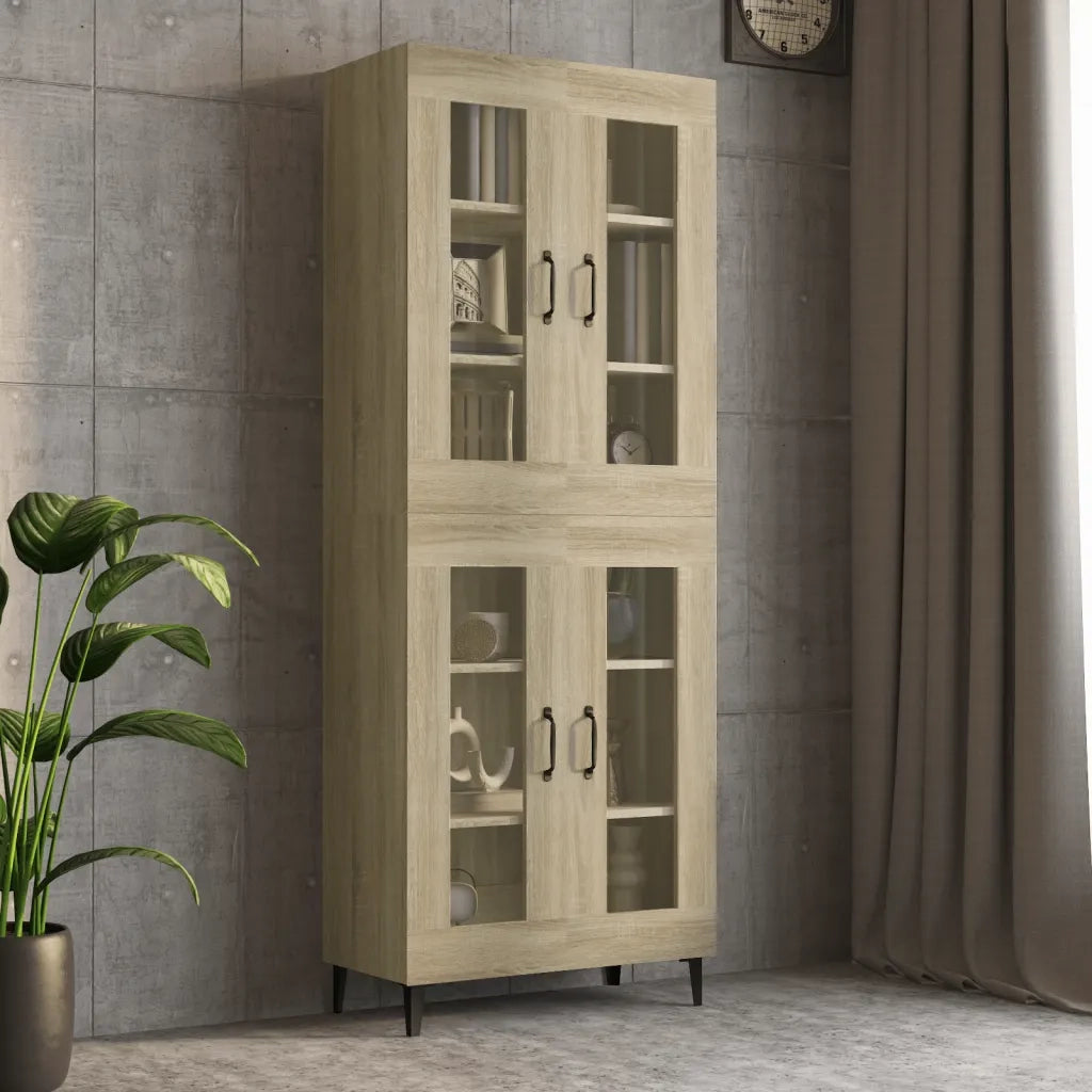 Armadietto Pensile a Parete Rovere Sonoma 69,5x34x90 cm 812288