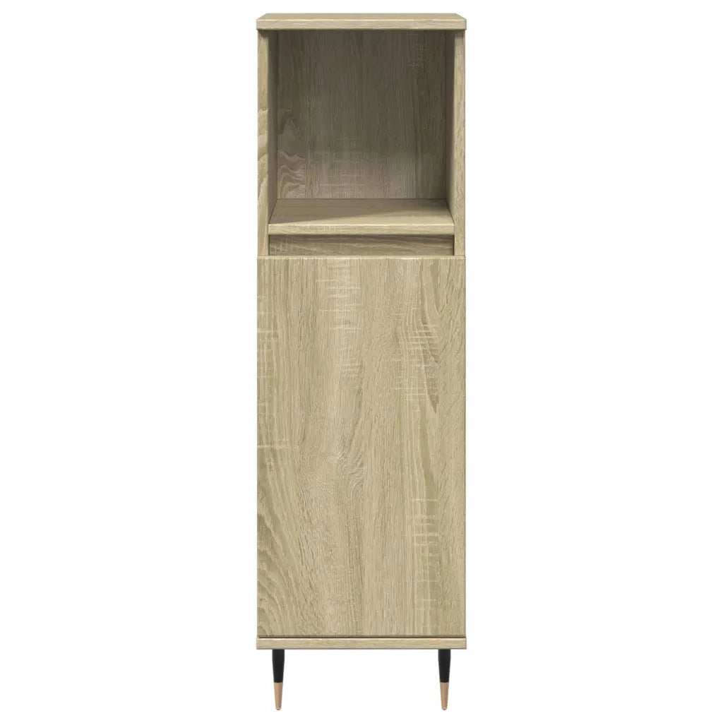 Set Mobili da Bagno 3 pz Rovere Sonoma in Legno Multistrato