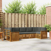 Set divano sezionale con cuscino 7 pcs Naturale e Antracite 3375407