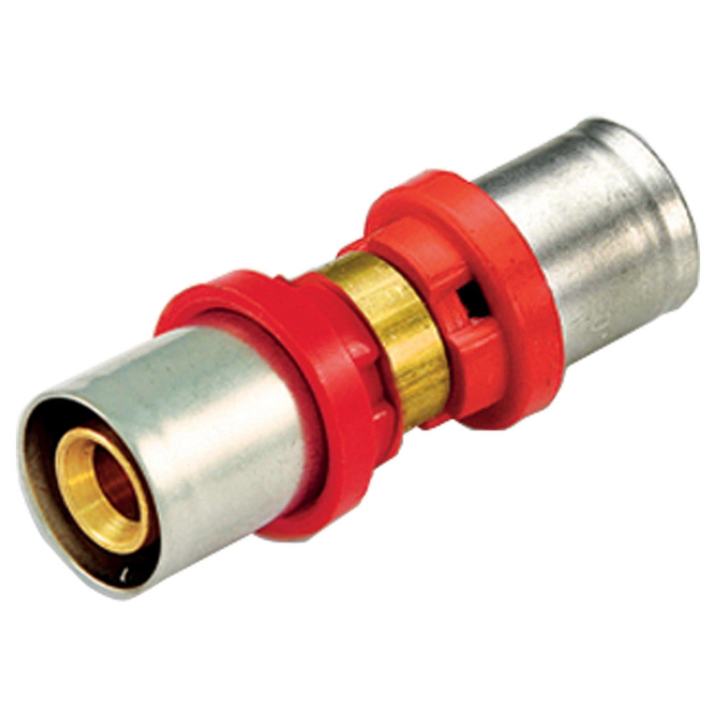 RACCORDO PRESS DIRITTO DOPPIO COMPACT PER MULTISTRATO- 20 x 2,0 -20 x 2,0- TIEMM- pezzi 1