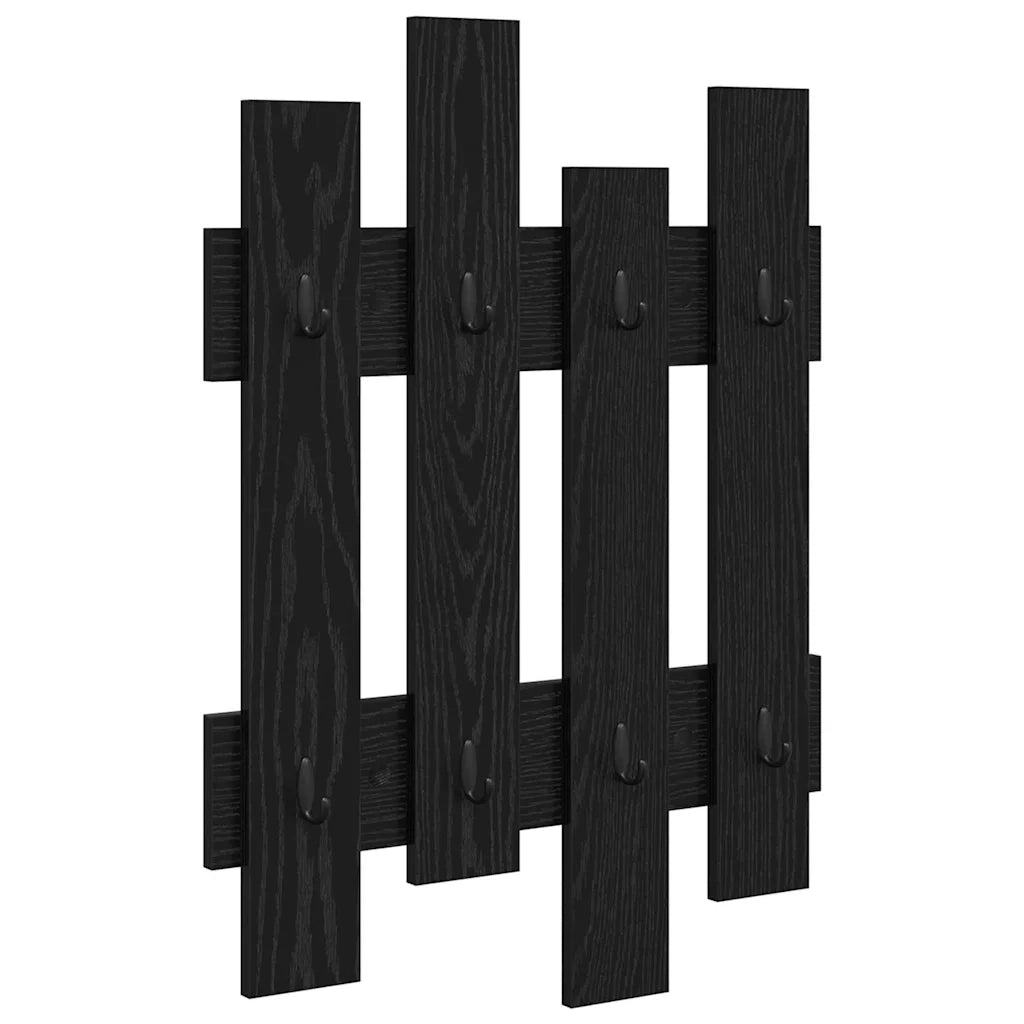 Appendiabiti a muro Rovere Nero 60 x 3 x 82 cm CFW1991104