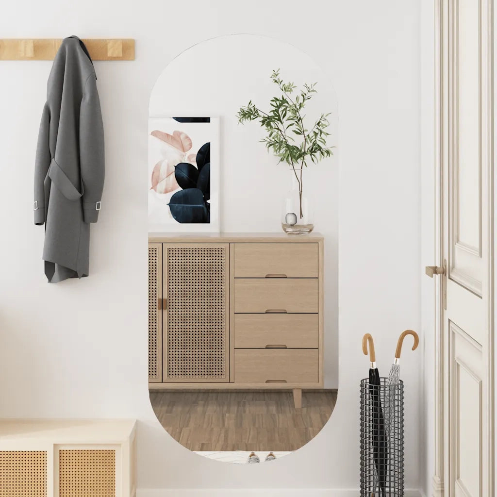 Specchio da Parete | Specchio decorativo 45x100 cm Vetro Ovale