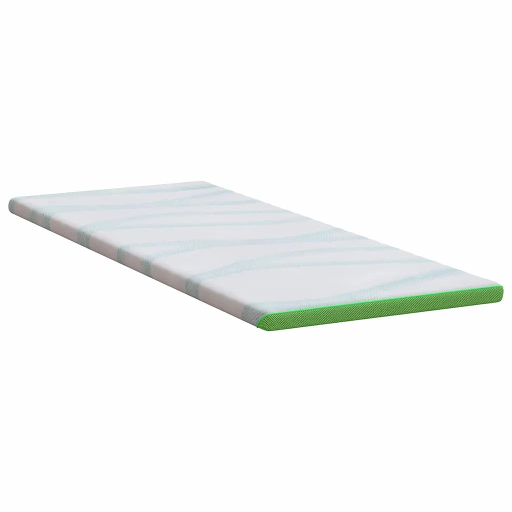 Topper per materasso Bianco e Verde 80 x 200 cm CFW2566167