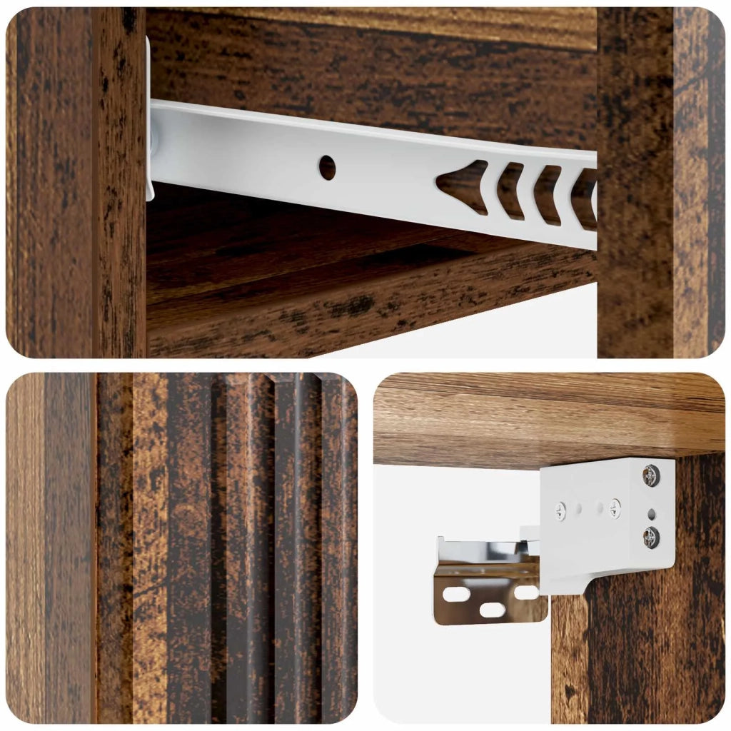 Tavolino da Parete Laterale Legno antico 87,5 x 34,5 x 17 cm 897993