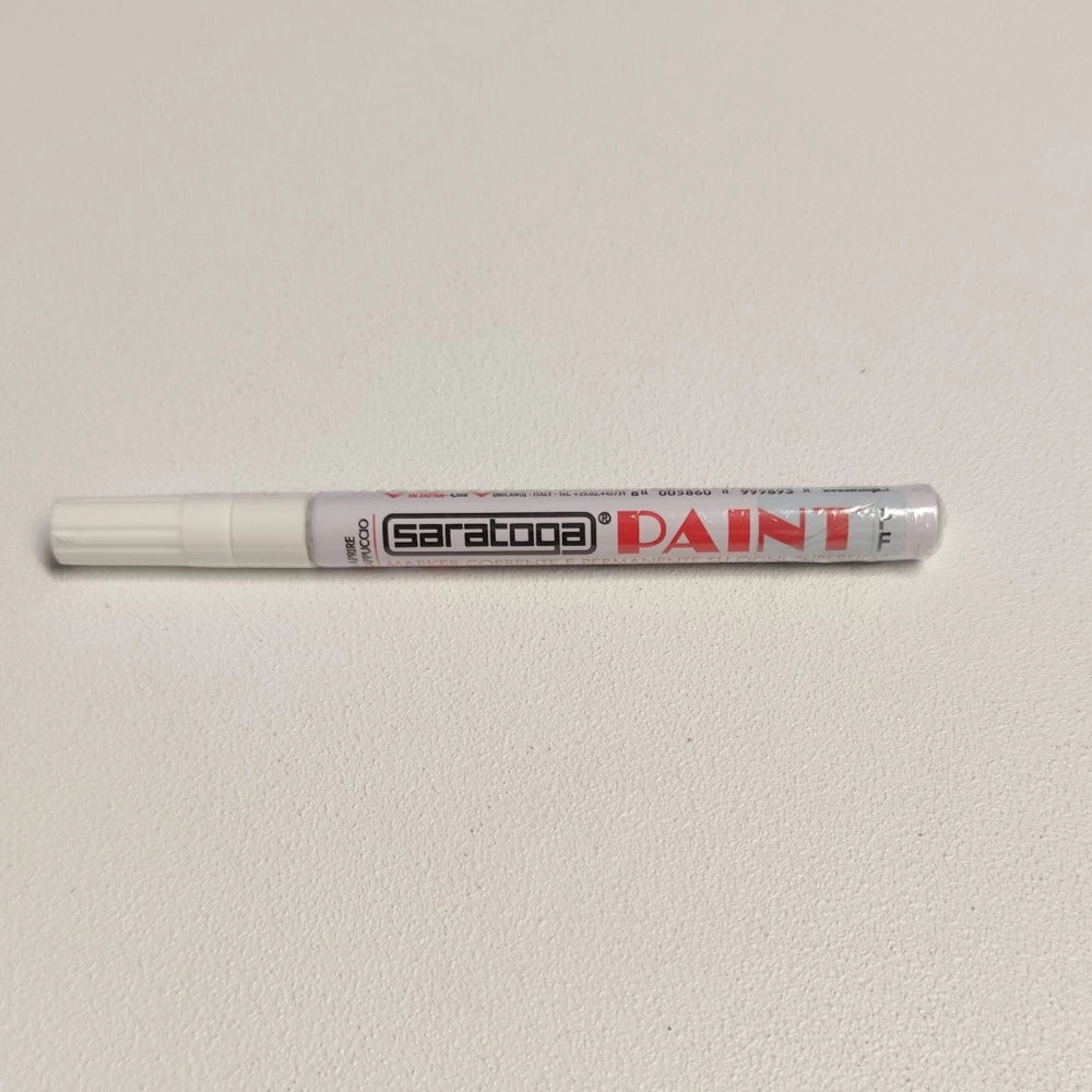 Paint pennarello colore bianco punta fine indelebile coprente permanente su ogni superficie