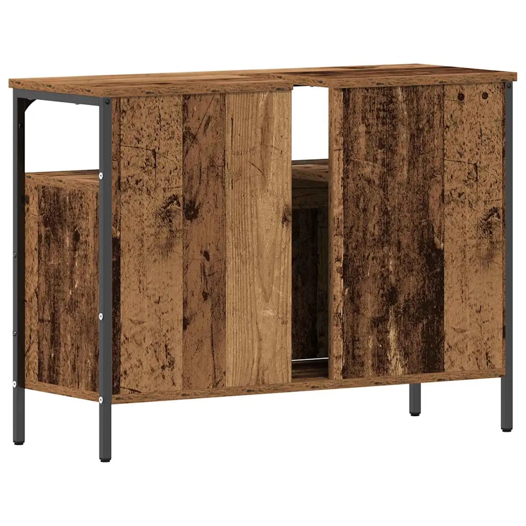 Armadio per Lavabo da Bagno-Armadietto da bagno-Mobiletto da bagno Legno vecchio 80 x 30 x 60 cm