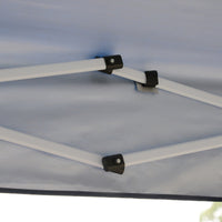 Gazebo Pieghevole da Giardino 2,45x2,45x2,45m in Acciaio e Tessuto Oxford Blu