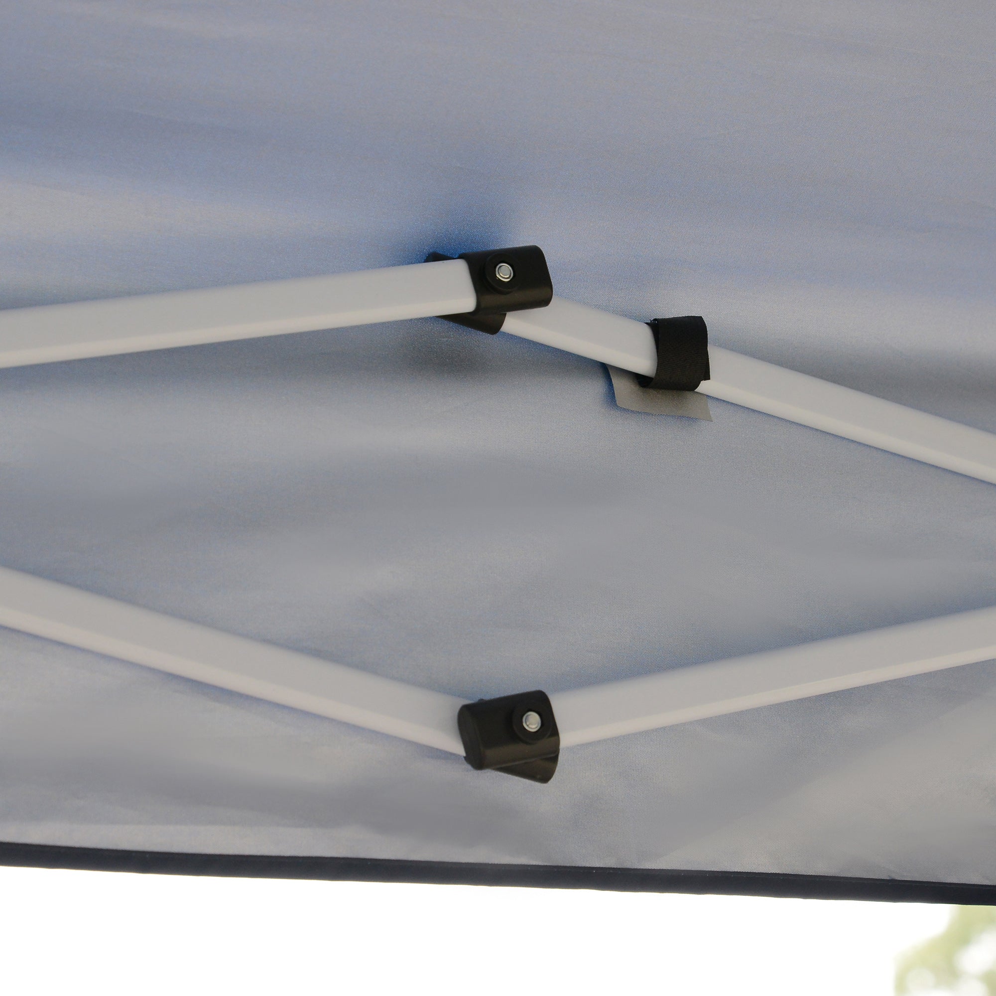 Gazebo Pieghevole da Giardino 2,45x2,45x2,45m in Acciaio e Tessuto Oxford Blu