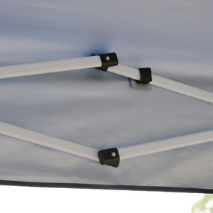 Gazebo Pieghevole da Giardino 2,45x2,45x2,45m in Acciaio e Tessuto Oxford Blu