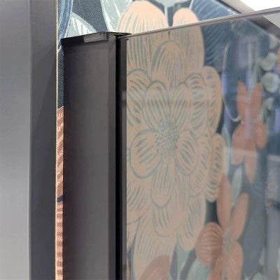 Doccia Walk-In 120 cm nero opaco con vetro fumè H 200 cm  Tay
