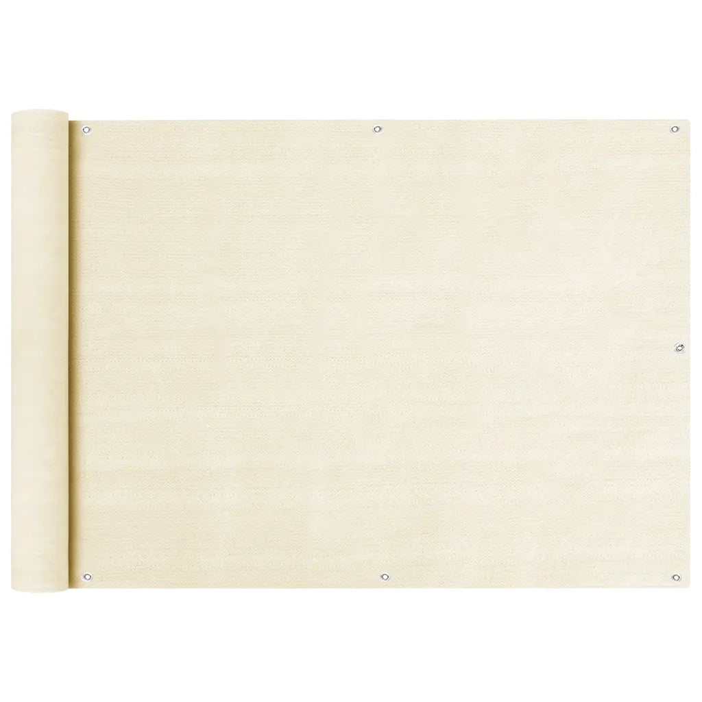 Schermo Frangivista per Balcone Crema 75x600 cm in HDPE