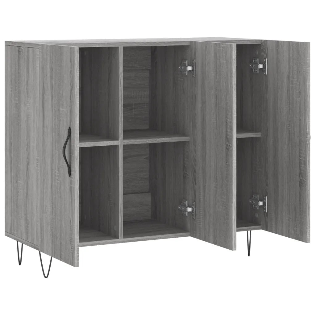 Credenza | Madia | Buffet da pranzo | Armadio da pranzo Grigio Sonoma 90x34x80 cm in Legno Multistrato