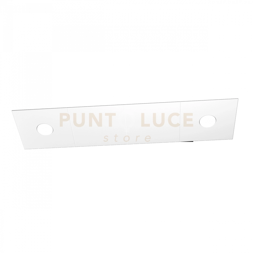 ECCENTRIC APPLIQUE-PLAFONIERA 2 LUCI + 2 DECORATIVO BIANCO 1156-2L2D-BI