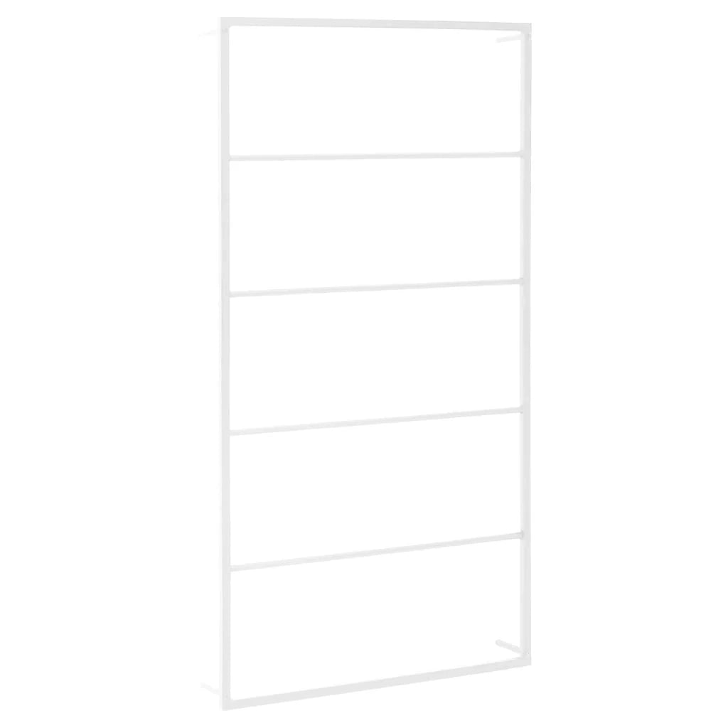 Portasciugamani da parete portaoggetti per bagno portasciugamani interno/casa bianco 116 cm acciaio 02_0001641