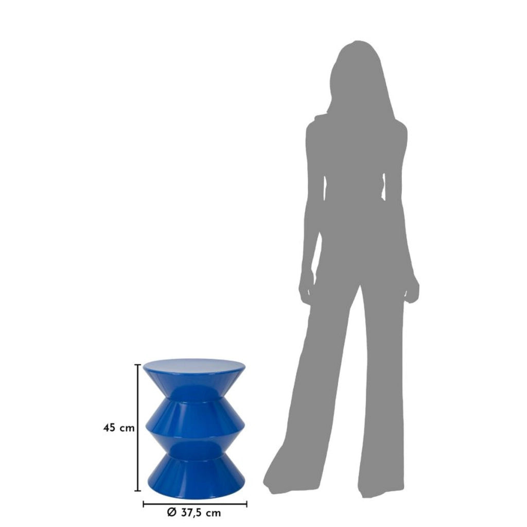 Tavolino VKH1081, Blu, Metallo, 37,5x37,5x45 cm