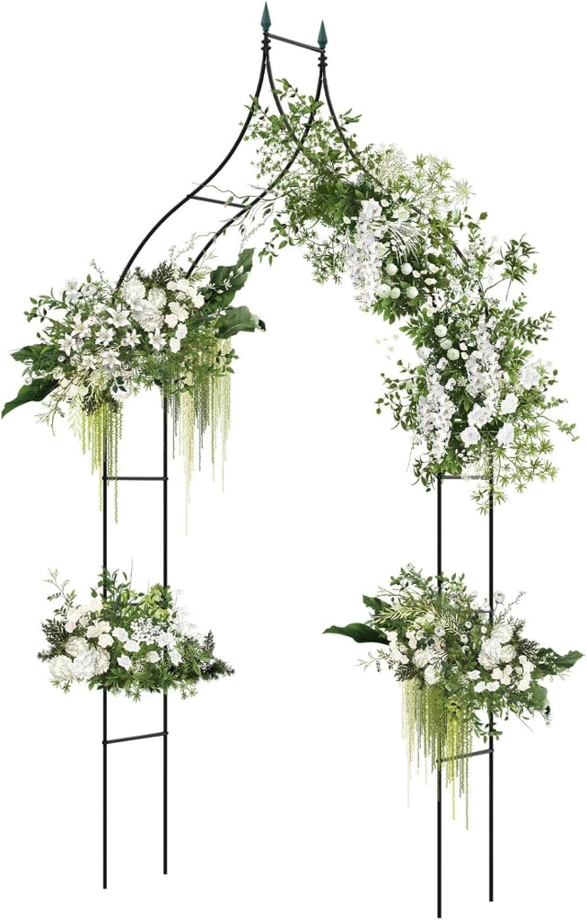 Arco da Giardino in Metallo Decorativo, Pergolato da Esterno per Piante Rampicanti, Arco da Giardino per Prato, Cerimonia di Matrimonio e Decorazioni per Feste