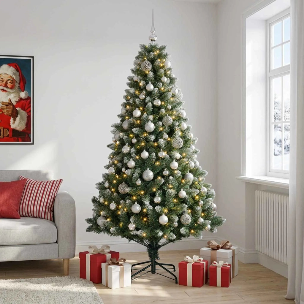 Albero di Natale Artificiale con Palline 240 cm 300 LED 3461354