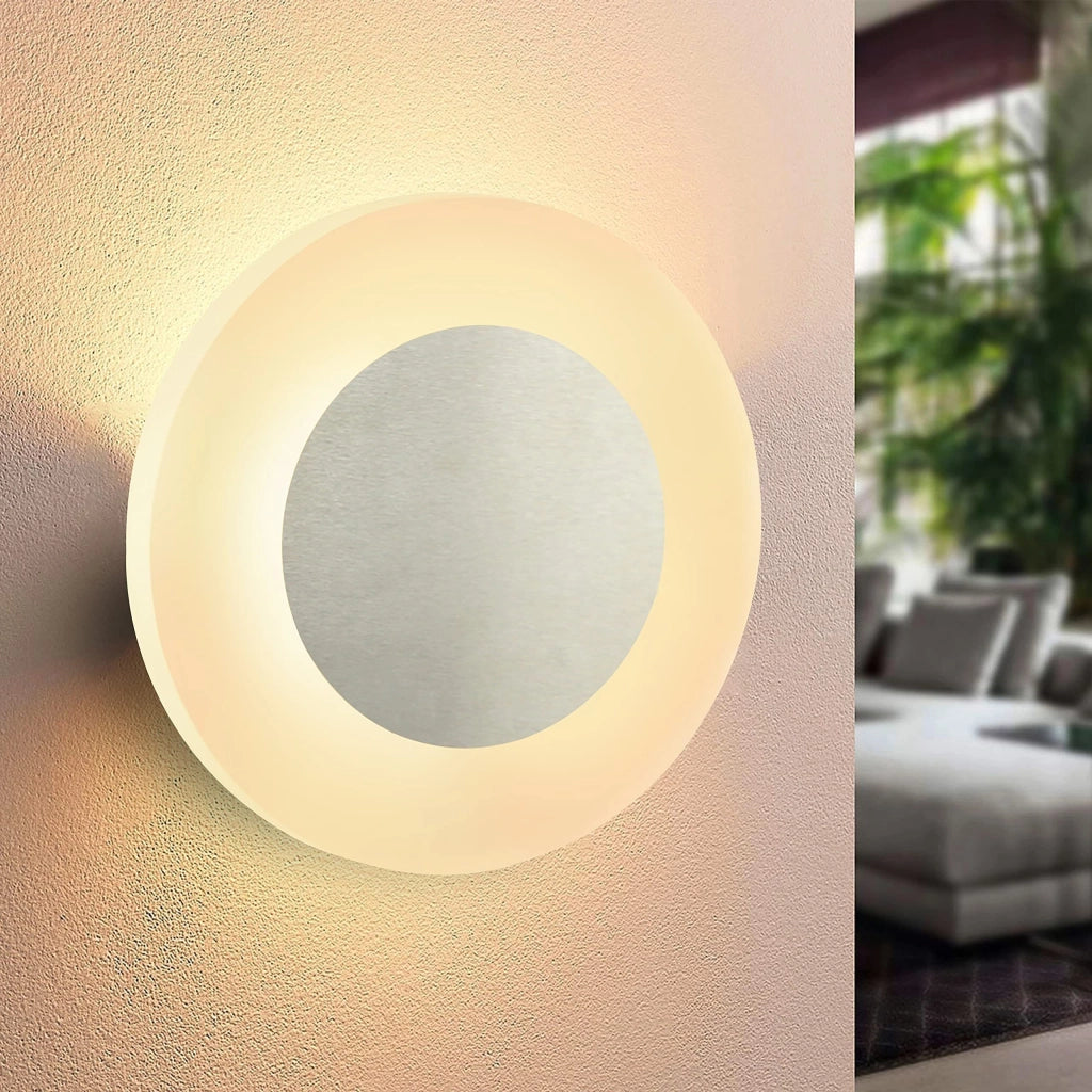 ZMH Applique da parete moderna a LED per interni 16cm 68W bianco caldo per corridoio o scale
