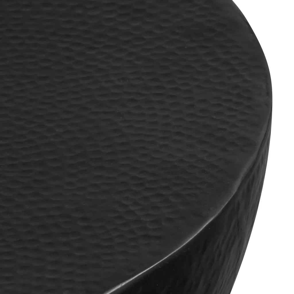 Tavolino da Salotto in Alluminio Martellato 70x30 cm Nero 246510