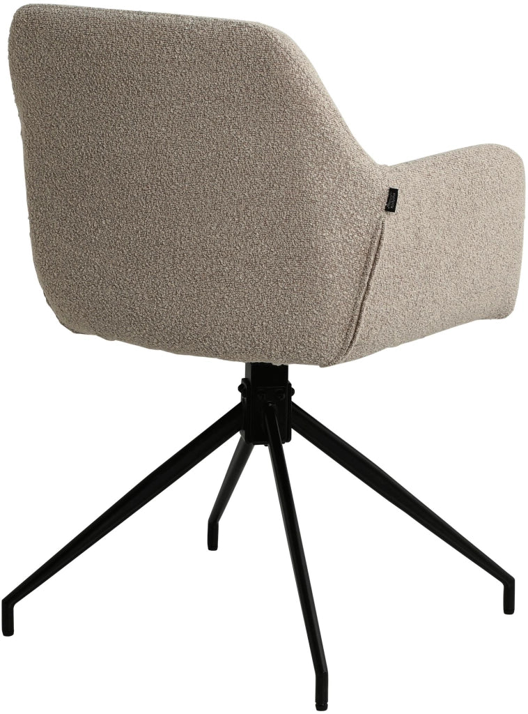 Sedia per sala da pranzo Merlinda in tessuto Teddy 1