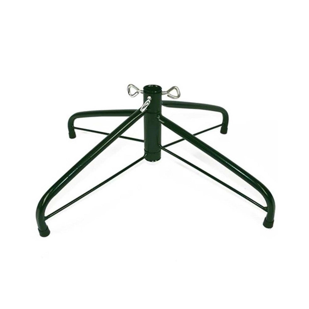 Trade Shop - Base Per Albero Di Natale A Croce In Metallo 45cm Richiudibile Pieghevole Verde -