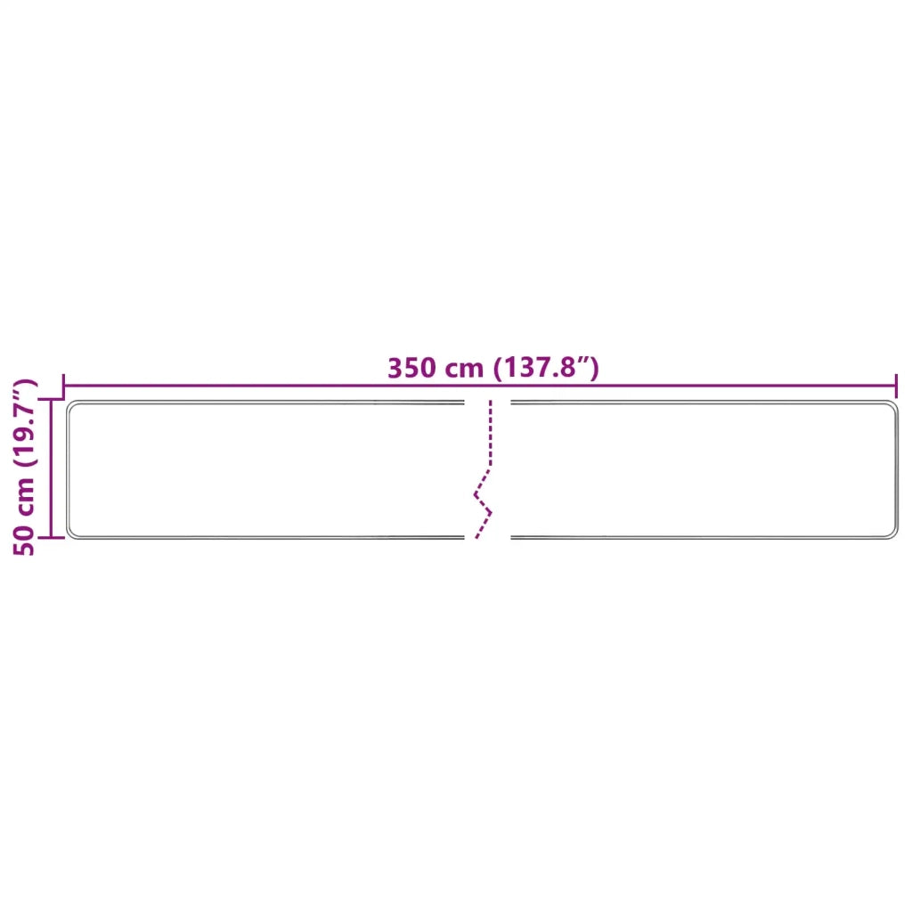 Runner Tappeto MARSA Crema 50 x 350 cm Poliestere e PVC